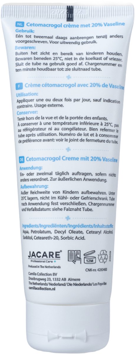 Jacare Cetomacrogol Creme 20% Vaseline 100 gr bol.com