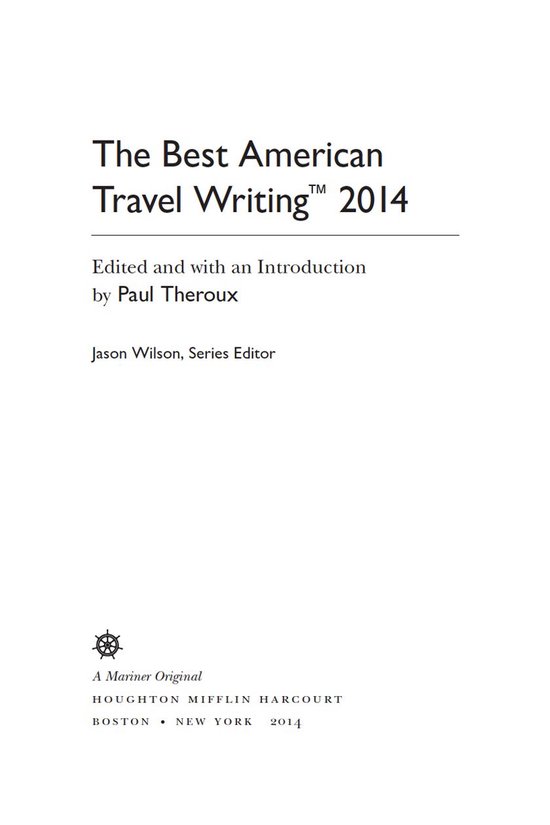 The Best American Travel Writing 2014 - cover