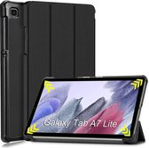 Samsung Tab A7 lite hoes Bookcase Zwart - Hoes Samsung Galaxy Tab A7 lite hoesje Smart cover