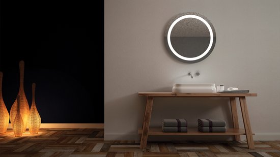 Miroir de salle de bain rond OMEGA avec éclairage LED intégré interrupteur  à écran... | bol.com