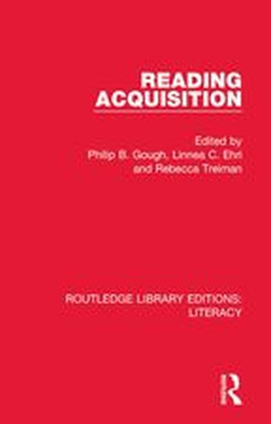 Routledge Library Editions: Literacy - Reading Acquisition - cover