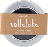 Valloloko - Volcano Surfer Shaving Soap (Baardverzorging) - Lemon Verbena, Ylang-Ylang & Charcoal