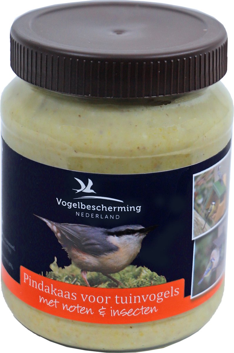 Vogelbescherming vogelpindakaas met noten en insecten, 330 gram