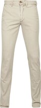 Suitable - Chino Sartre Oxford Sand - Slim-fit - Chino Heren maat 48