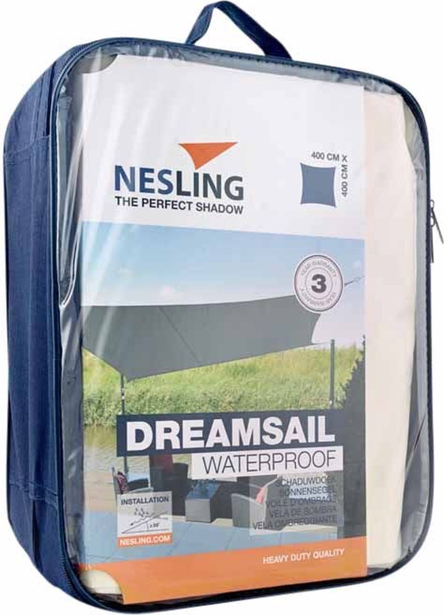 Nesling Dreamsail voile d'ombrage carré, 400x400cm, Crème