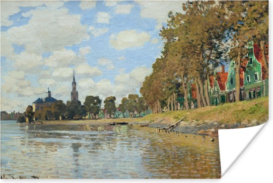 Poster Zaandam - Schilderij van Claude Monet - 90x60 cm