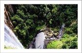 Walljar - Waterval Luchtfoto - Muurdecoratie - Canvas schilderij