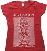 Joy Division Dames Tshirt -XS- Unknown Pleasures Rood