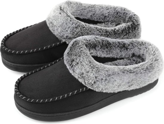 EverFoams Dames Comfortabele Memory Foam Pantoffels, Lichte Frottee Halve Schoenen met Antislip Rubberen Zool, lila, 41 EU EverFoams Dames Comfortabele Memory Foam Pantoffels, Lichte Frottee Halve Schoenen met Antislip Rubberen Zool, lila, 41 EU