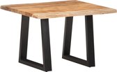 Decoways - Salontafel met natuurlijke randen 60x60x40 cm acaciahout