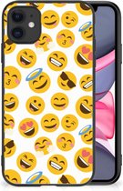Telefoon Hoesje Super als Cadeautjes voor Meisjes Geschikt voor iPhone 11 Backcover Soft Siliconen Hoesje met Zwarte rand Emoji