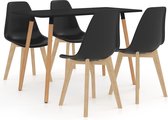 Decoways - 5-delige Eethoek zwart
