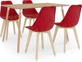 Decoways - 5-delige Eethoek rood