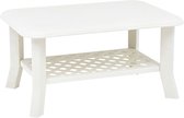 Decoways - Salontafel 90x60x46 cm kunststof wit