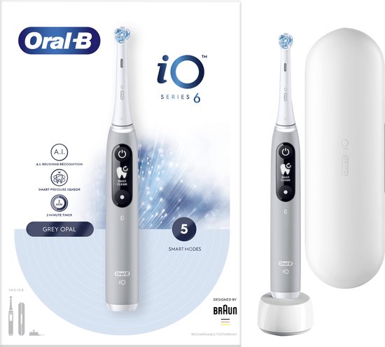 Oral-B iO Series 6 Grey Opal Elektrische Tandenborstel