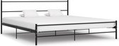 Decoways - Bedframe metaal zwart 180x200 cm