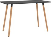 Decoways - Eettafel 120x60x75 cm metaal grijs