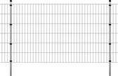 Decoways - Dubbelstaafmatten en palen 2008x1230 mm 4 m zilverkleurig