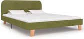 Decoways - Bedframe stof groen 140x200 cm