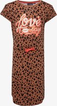 TwoDay meisjes jurk met luipaardprint - Bruin - Maat 134/140