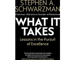 Omslag van What It Takes Lessons in the Pursuit of Excellence