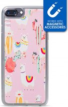 Apple iPhone 6/6s Plus Hoesje - My Style - Magneta Serie - TPU Backcover - Pink Alpaca - Hoesje Geschikt Voor Apple iPhone 6/6s Plus