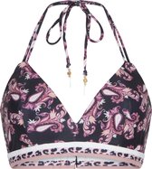 LingaDore - Paisley Bikini Top - maat 36A - Zwart - Dames