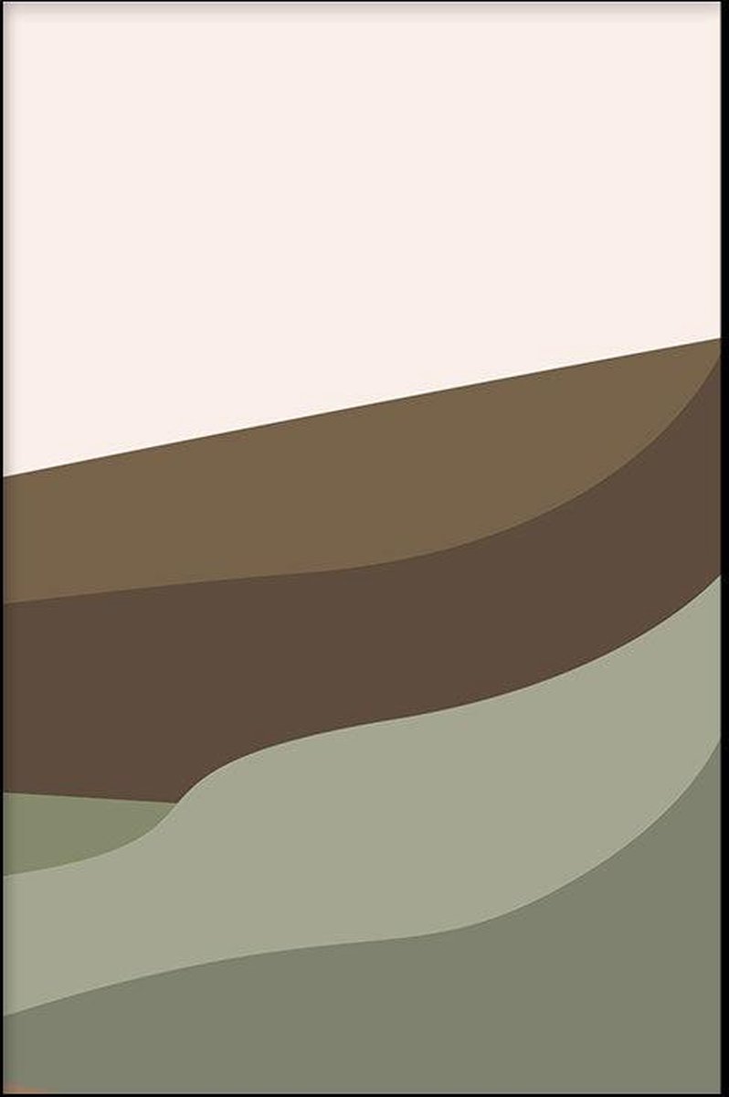 Walljar - Abstract Mountains III - Muurdecoratie - Poster