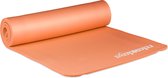 Relaxdays 1x yogamat dik - sportmat - workout matje - pilates - oranje mat - 60 x 180