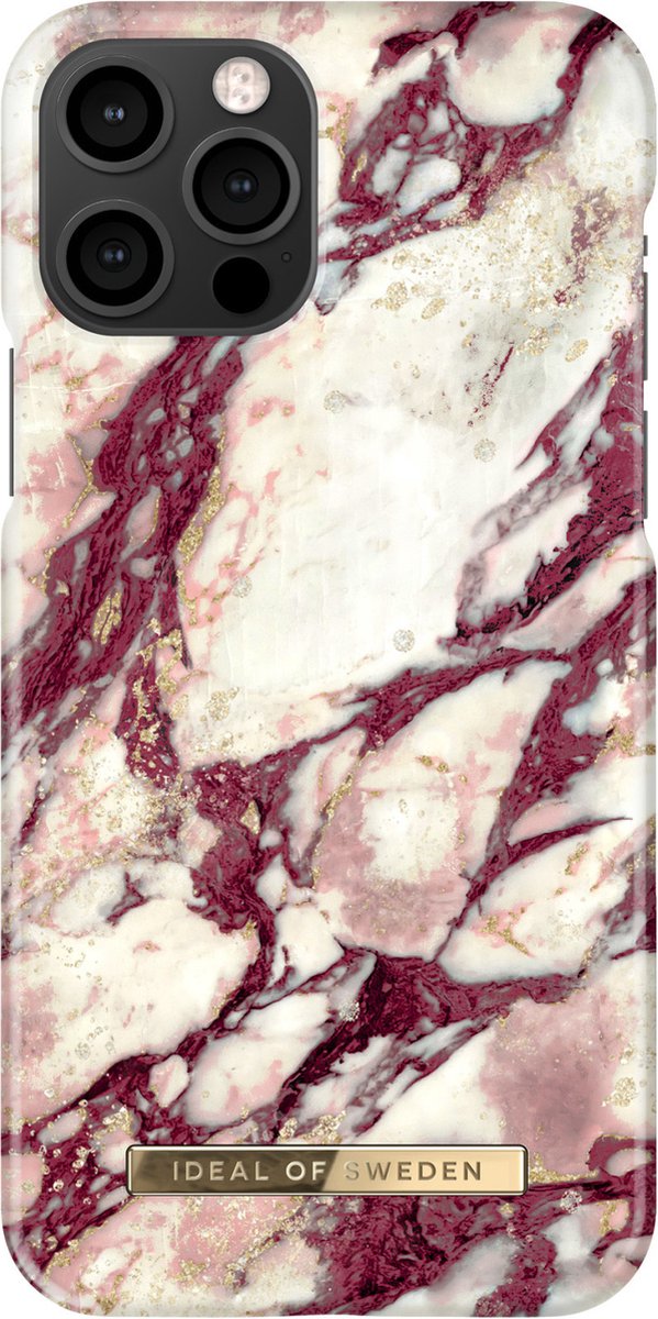 iDeal of Sweden iPhone 12 - 12 Pro Backcover hoesje - Fashion Case - Calacatta Ruby Marble
