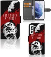 GSM Hoesje Geschikt voor Samsung Galaxy S22 Book Case met Pasjeshouder Zombie Blood