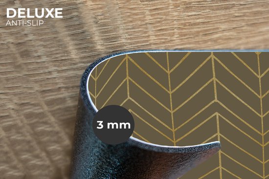 Set de table - Motifs - Ligne - Vert - Or - 45x30 cm - 6 pièces