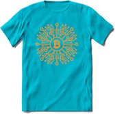 Bitcoin Chip - Crypto T-Shirt Kleding Cadeau | Dames / Heren / Unisex | Bitcoin / Ethereum shirt | Grappig Verjaardag kado | BTC Tshirt Met Print | - Blauw - 3XL