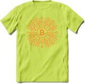 Bitcoin Chip - Crypto T-Shirt Kleding Cadeau | Dames / Heren / Unisex | Bitcoin / Ethereum shirt | Grappig Verjaardag kado | BTC Tshirt Met Print | - Groen - M