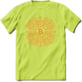 Bitcoin Chip - Crypto T-Shirt Kleding Cadeau | Dames / Heren / Unisex | Bitcoin / Ethereum shirt | Grappig Verjaardag kado | BTC Tshirt Met Print | - Groen - S