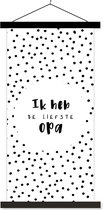 Porte-affiche avec affiche - Affiche scolaire - 'J'ai le grand-père le plus doux' - Citations - Dictons - 90x180 cm - Lattes noires