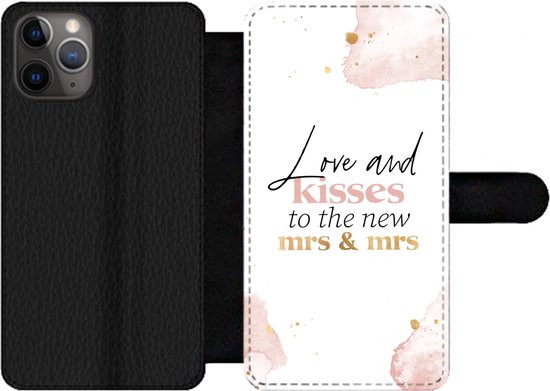 Bookcase pour iPhone 11 Pro Max Bookcase - Mariée - Mariage - Citations - Avec poches - Étui portefeuille avec fermeture magnétique