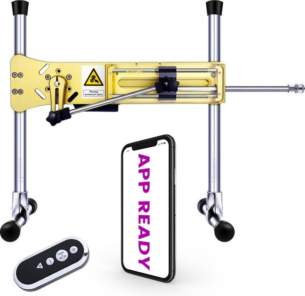 Pro 1 Premium Seksmachine 2.0 Smart App met dildo en afstandsbediening Goud