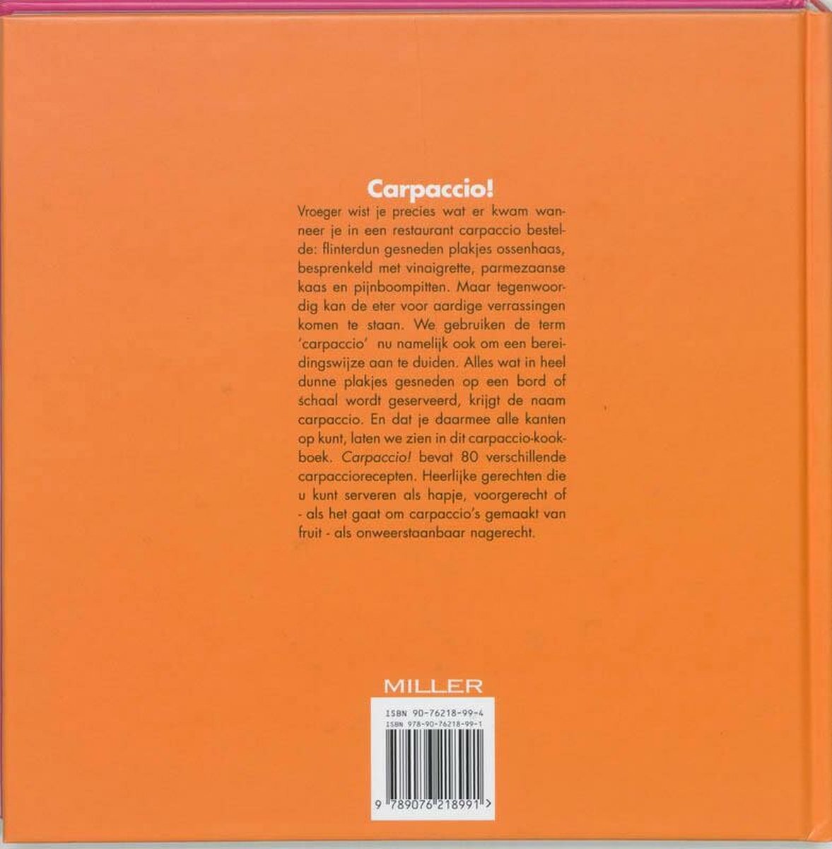 Carpaccio! - back cover