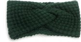 Haarband Winter Twist Knitted Fantasie Groen - Gebreide Haarband