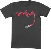 New York Dolls Heren Tshirt -XL- Lipstick Logo Zwart