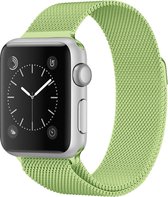 Mobigear Milanese Roestvrij Staal Bandje Geschikt voor Apple Watch Series 1 (42mm) - Groen