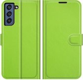 Book Case - Samsung Galaxy S21 FE Hoesje - Groen