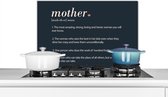Spatscherm keuken 60x40 cm - Kookplaat achterwand Mama definitie - Mother - Quotes - Spreuken - Muurbeschermer - Spatwand fornuis - Hoogwaardig aluminium