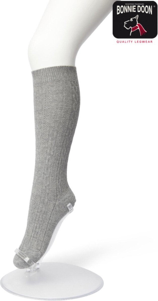 Bonnie Doon | Classic Cable Kids Knee-High, Kniekous | Medium Grey