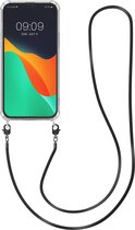 kwmobile hoesje voor Apple iPhone 13 Pro Max - Beschermhoes voor smartphone in zwart - Hoes met koord