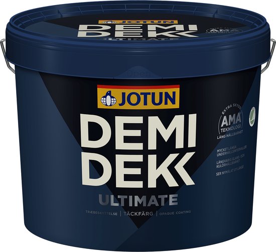 Jotun Demidekk Ultimate Täckfärg - Jotun Verf - Buitenbeits Dekkend - Watergedragen - 10 liter - RAL 9005 Zwart