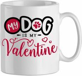 Mok 'My dog is my valentine' | Valentijn | Valentine | Kadootje voor hem| Kadootje voor haar | Liefde