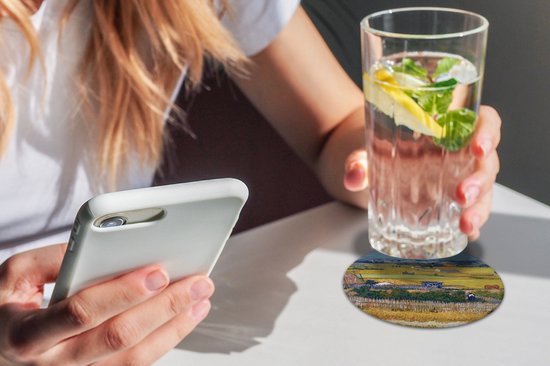 Sous-verres - Ronds - La Récolte - Peinture de Vincent van Gogh - 10x10 cm - 6 pièces