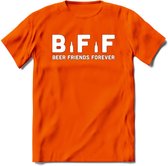 Bier BFF T-Shirt | Unisex Kleding | Dames - Heren Feest shirt | Drank | Grappig Verjaardag Cadeau tekst | - Oranje - M